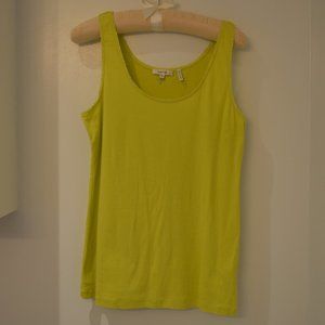 TYLER BOE Chartreuse Cotton Tank, Sz XL